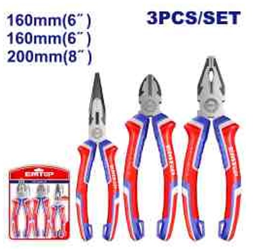 EPLS0311, 3 Pcs pliers set Professional Hand Tool Set for Maintenance and Repair Work